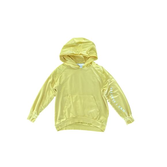 Athleta Girl x Simone Biles Yellow Hoodie warm up midi sweatshirt youth Size L12 - Picture 2 of 11